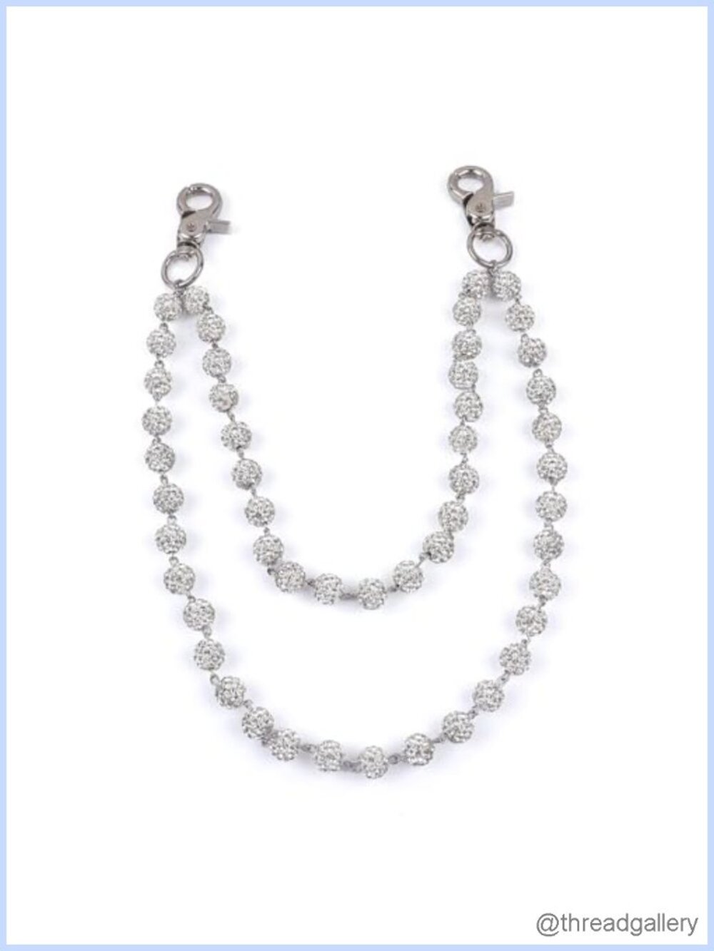 Rhinestone Ball Jeans Chain Double Layer Crystal Waist Chain